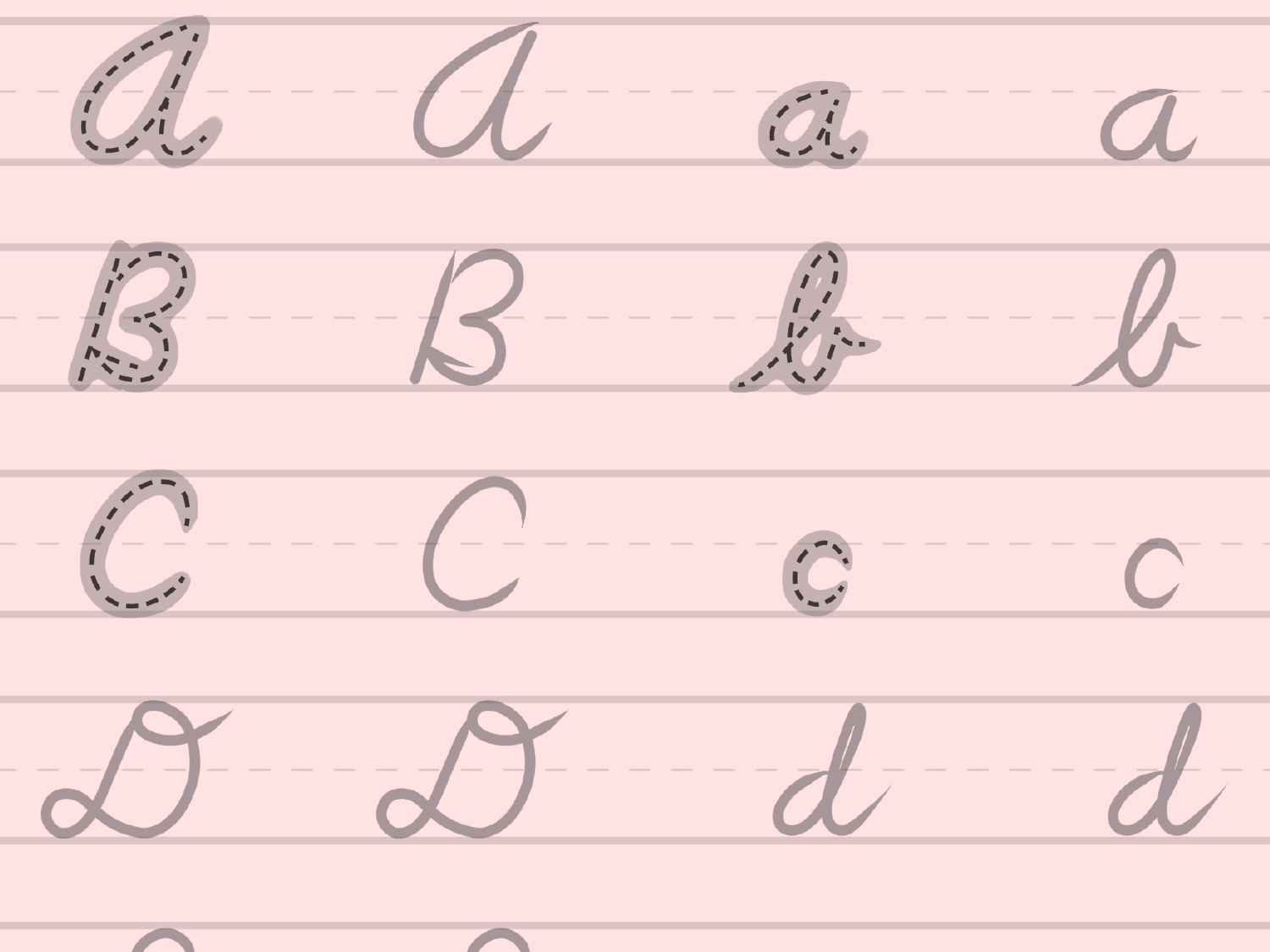 Free print out of cursive alphabet