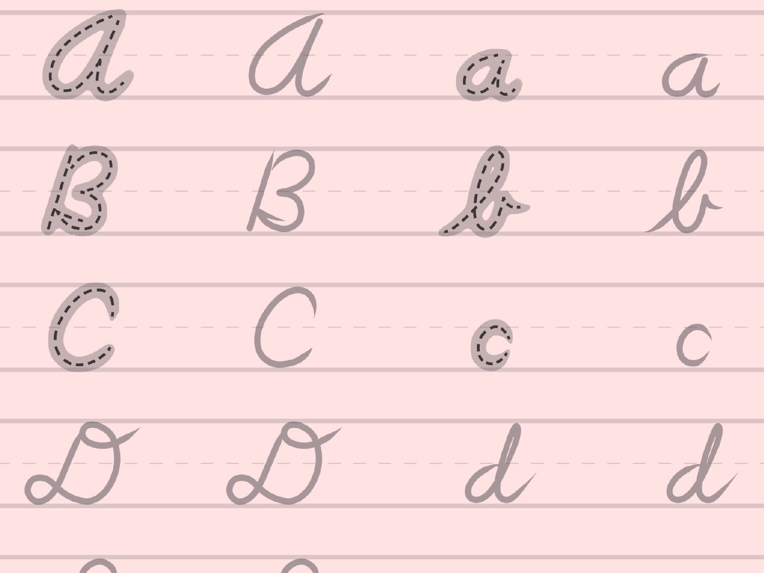 Cursive Alphabet Chart For Kids