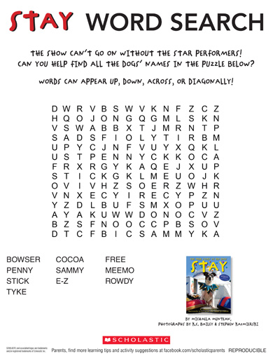 Scholastic Word Search Printables