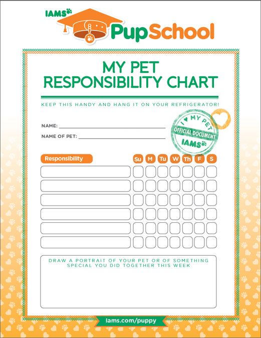 Pet Responsibility Chart | Worksheets & Printables | Scholastic | Parents