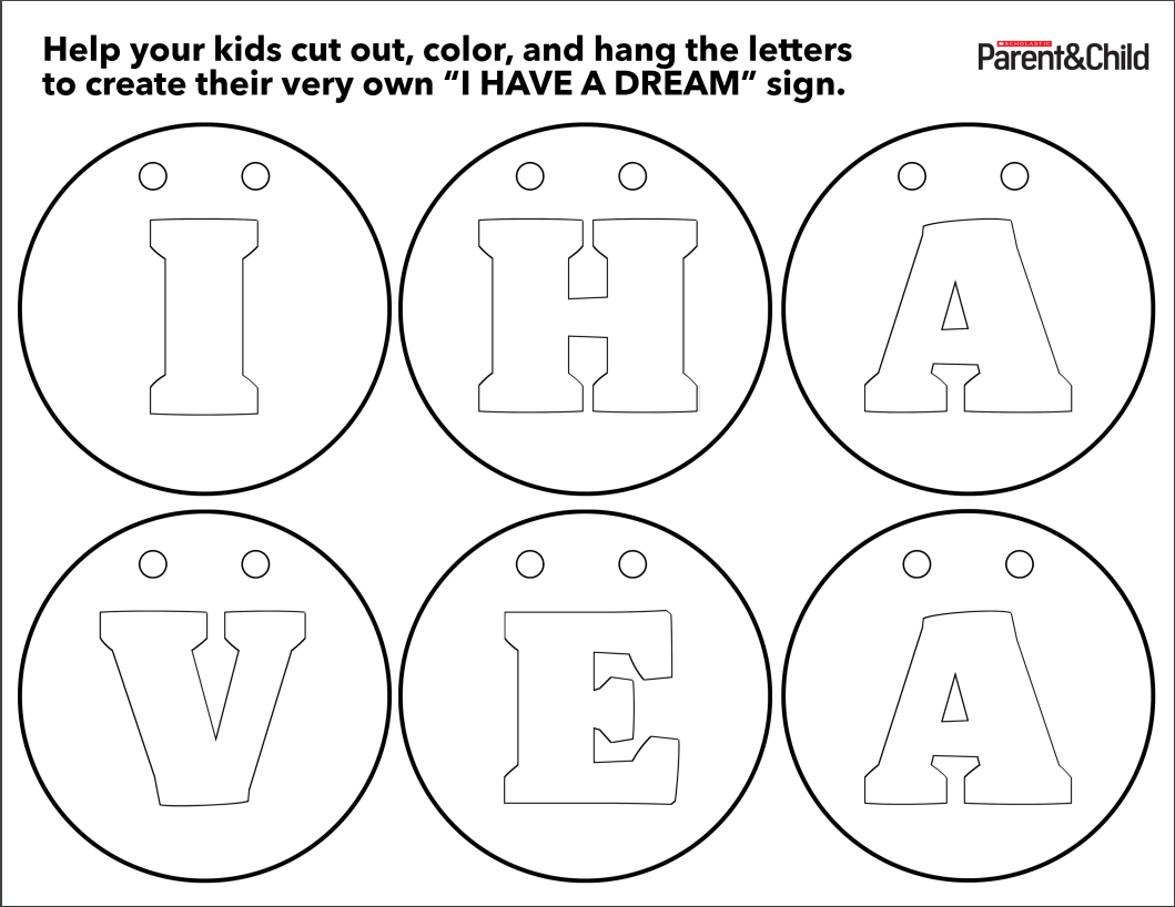 Make an "I Have a Dream" Banner | Printable | Scholastic | Parents