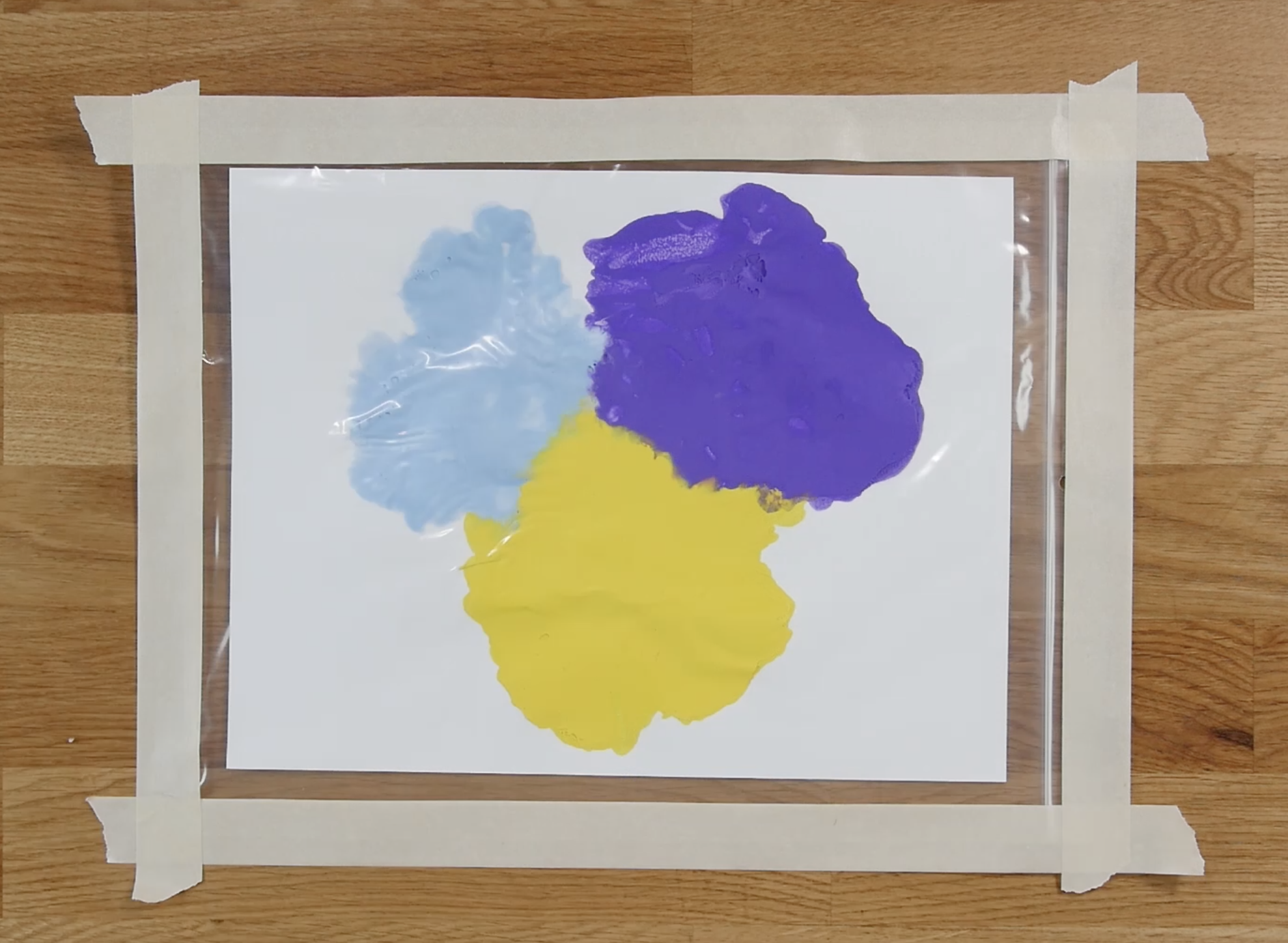 painting in a ziploc bolsa