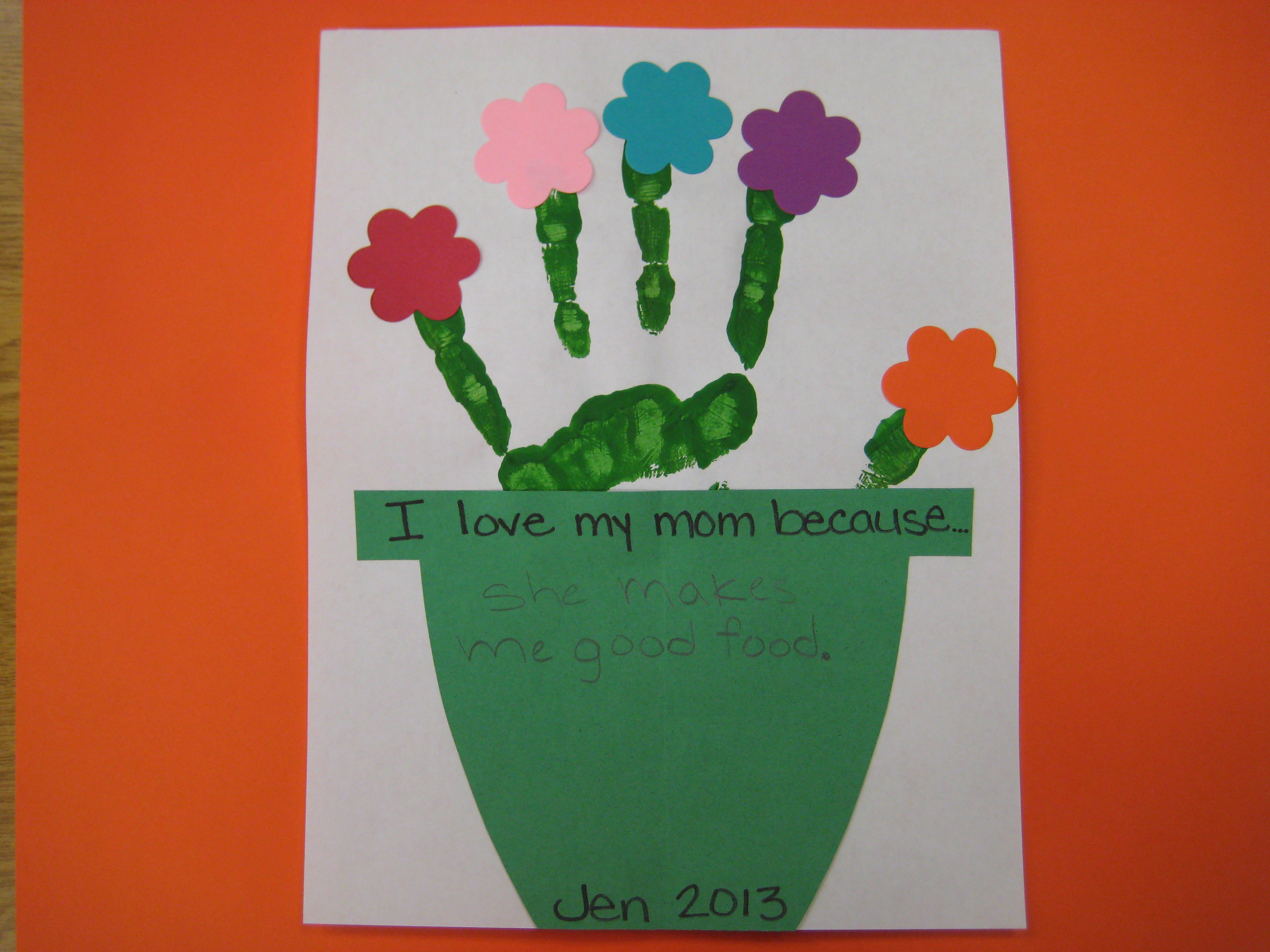 handprint flower pot craft