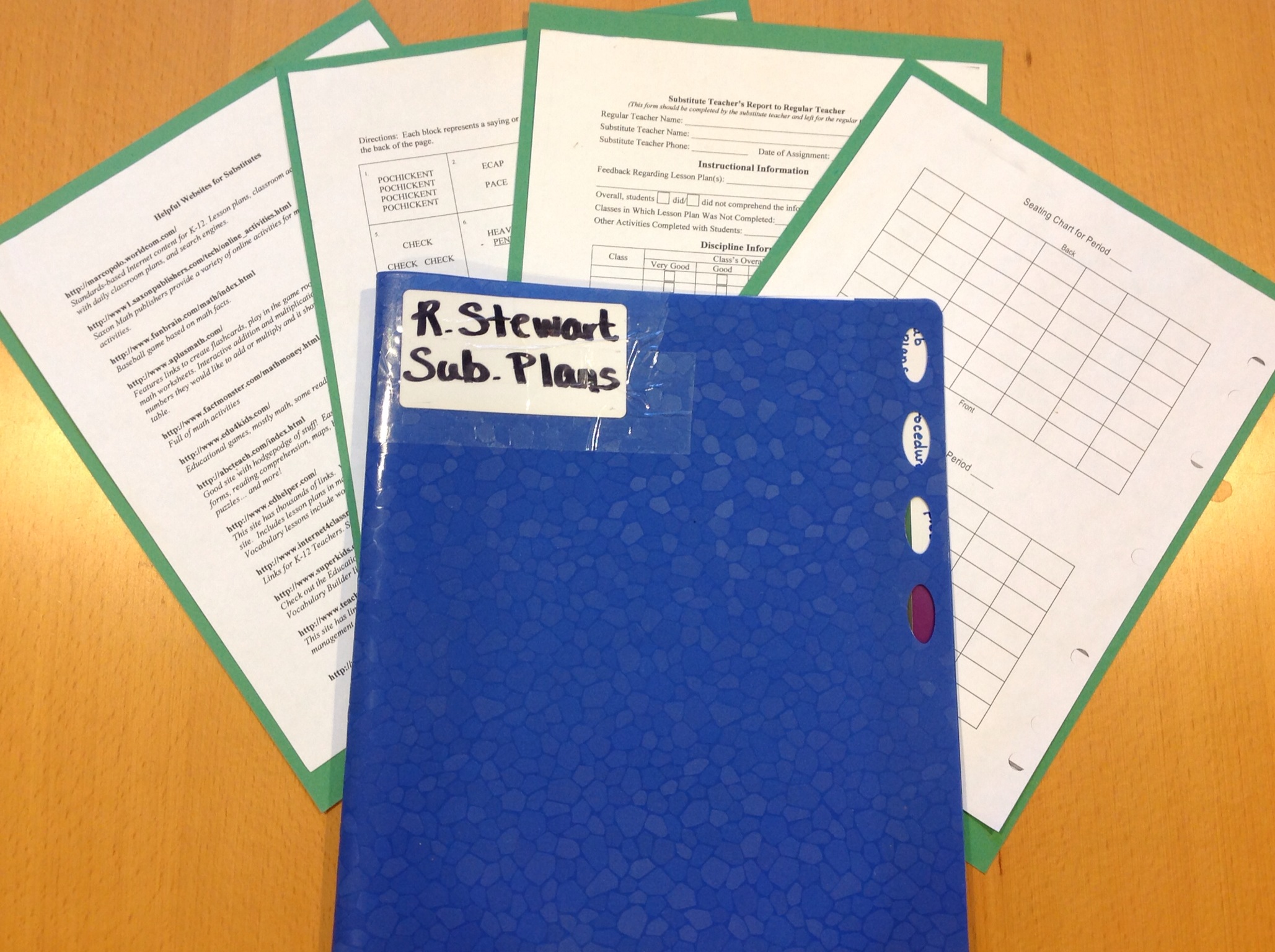 Your Substitute Teacher Folder Checklist | Scholastic