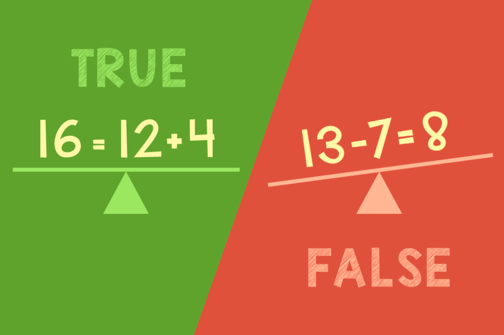 Practice the Equal Sign With This True-False Printable