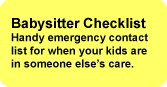 Babysitter Checklist