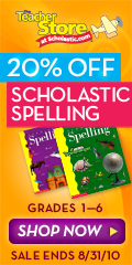 20% off Scholastic Spelling. Grades 1-6. Sale ends 8/31/10. Shop Now.