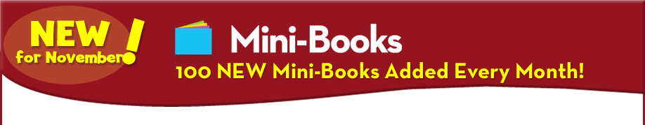 New for September! Mini-Books | 100 NEW Mini-Books Added Every Month!