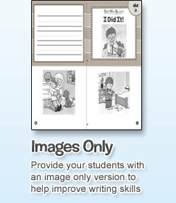 Images only. Provide your students with an image only version to help improve writing skills