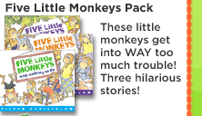 Five Little Monkeys Pack. These little monkeys get into WAY too much trouble! Three hilarious stories!
