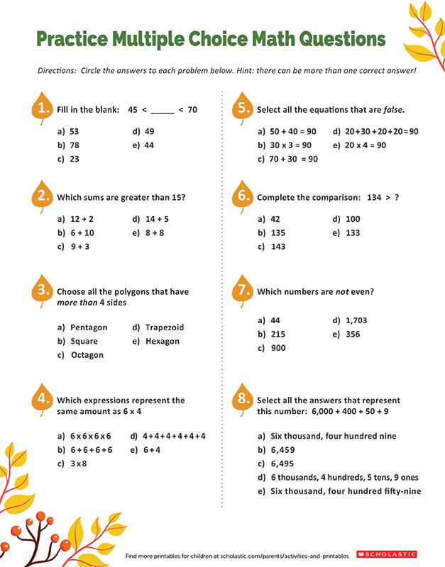 A Different Spin On Multiple Choice Questions | Scholastic | Parents