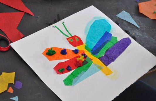 tissue paper collage art projects for kids