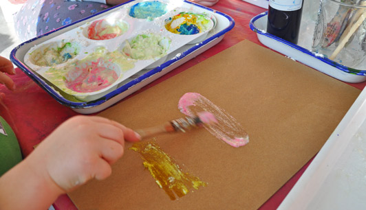 Toddler Art with Flour Paint - Simple Fun for Kids