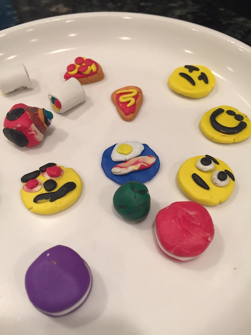 create your own food erasers-diy clay