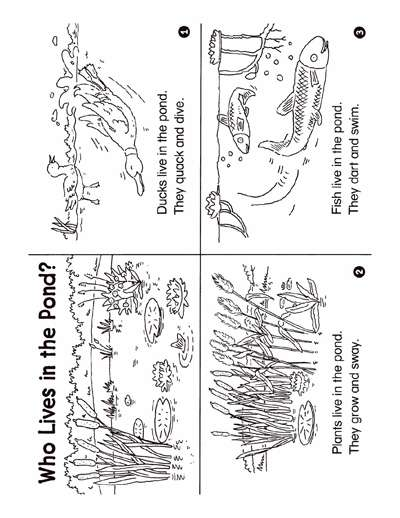 Who Lives In The Pond Minibook Worksheets Printables Scholastic Parents