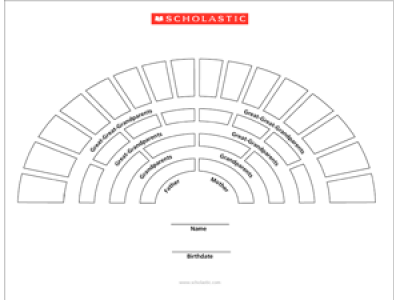 Family Tree Template Fan Worksheets Printables Scholastic Parents