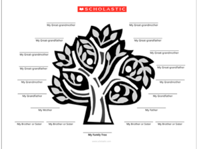 Family Tree Template Tree Worksheets Printables Scholastic Parents