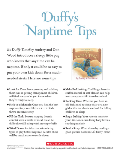 Duffy's Nap Time Tips | Worksheets & Printables