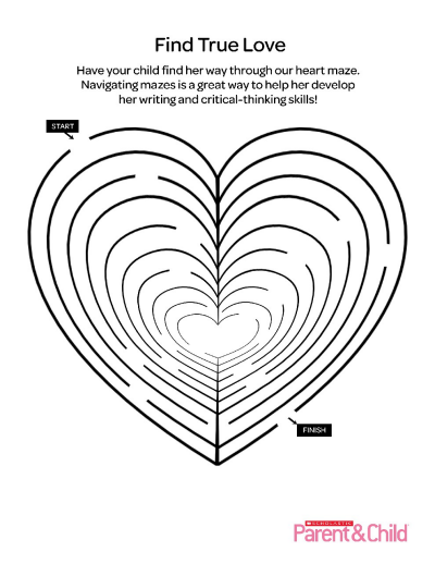Valentine Printable Heart Maze Scholastic Parents