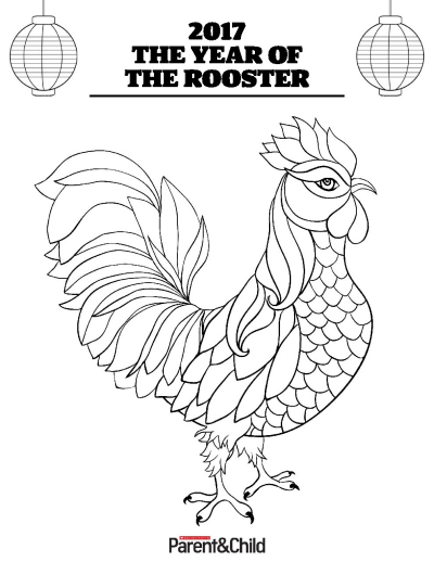 Year Of The Rooster Coloring Page Scholastic Parents