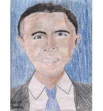 Barack Obama By Jessica, 11, California