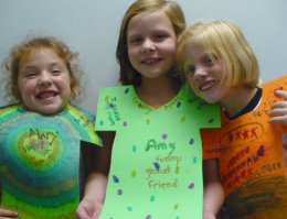 First Graders Show Off Their Me Tees