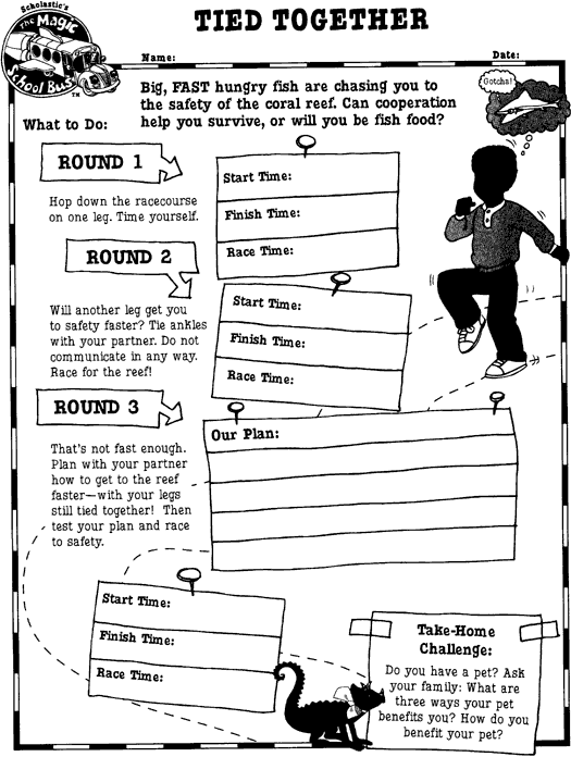 TIED TOGETHER printable activity sheet
