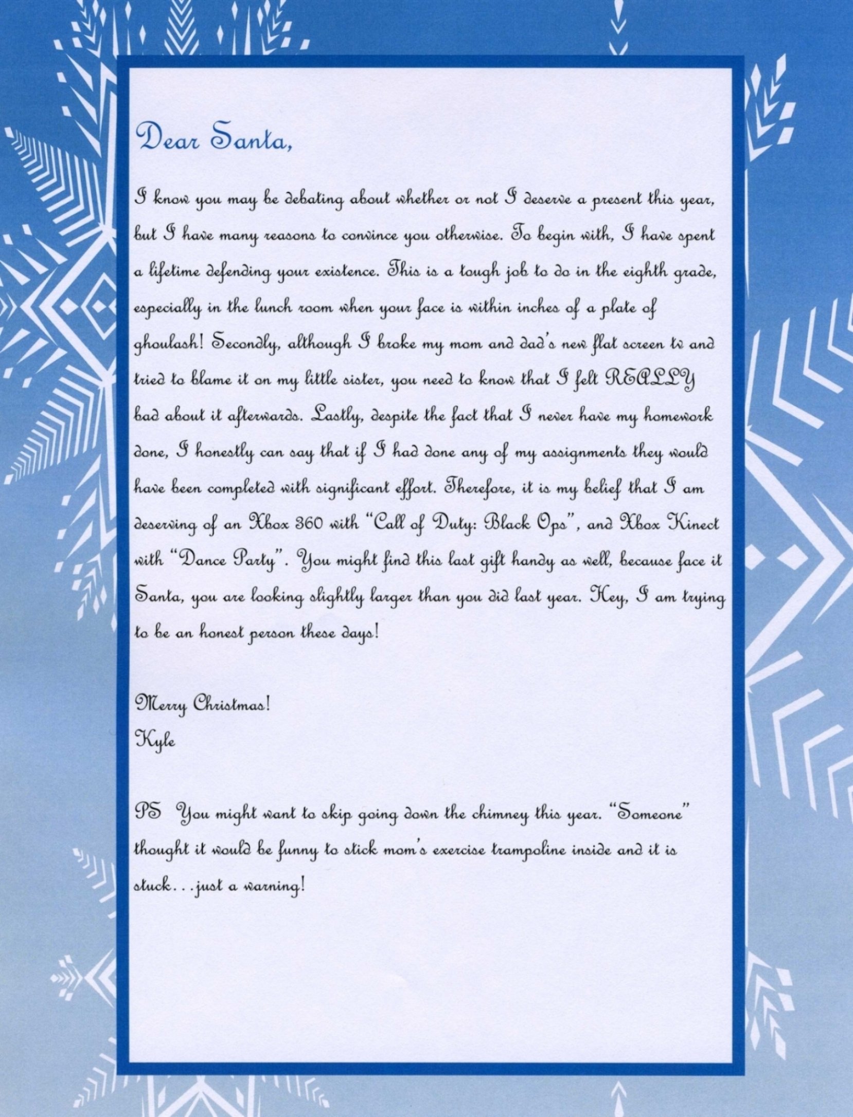 Letter to teacher from student example image