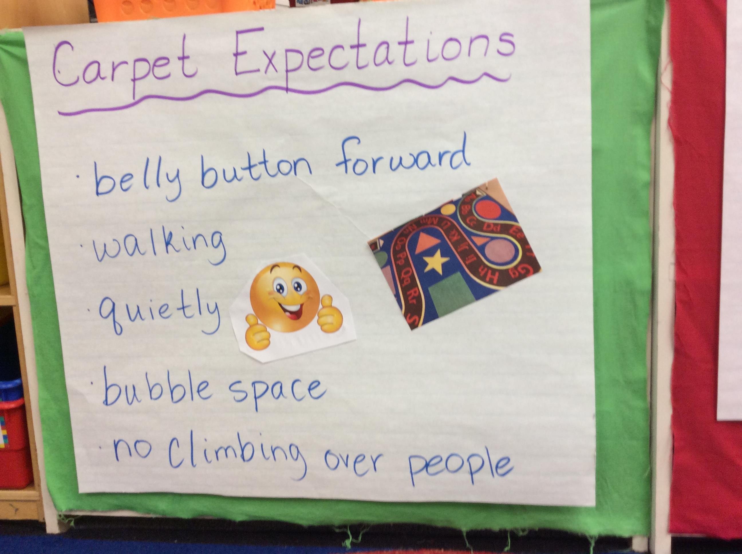 Kindergarten Rules Chart