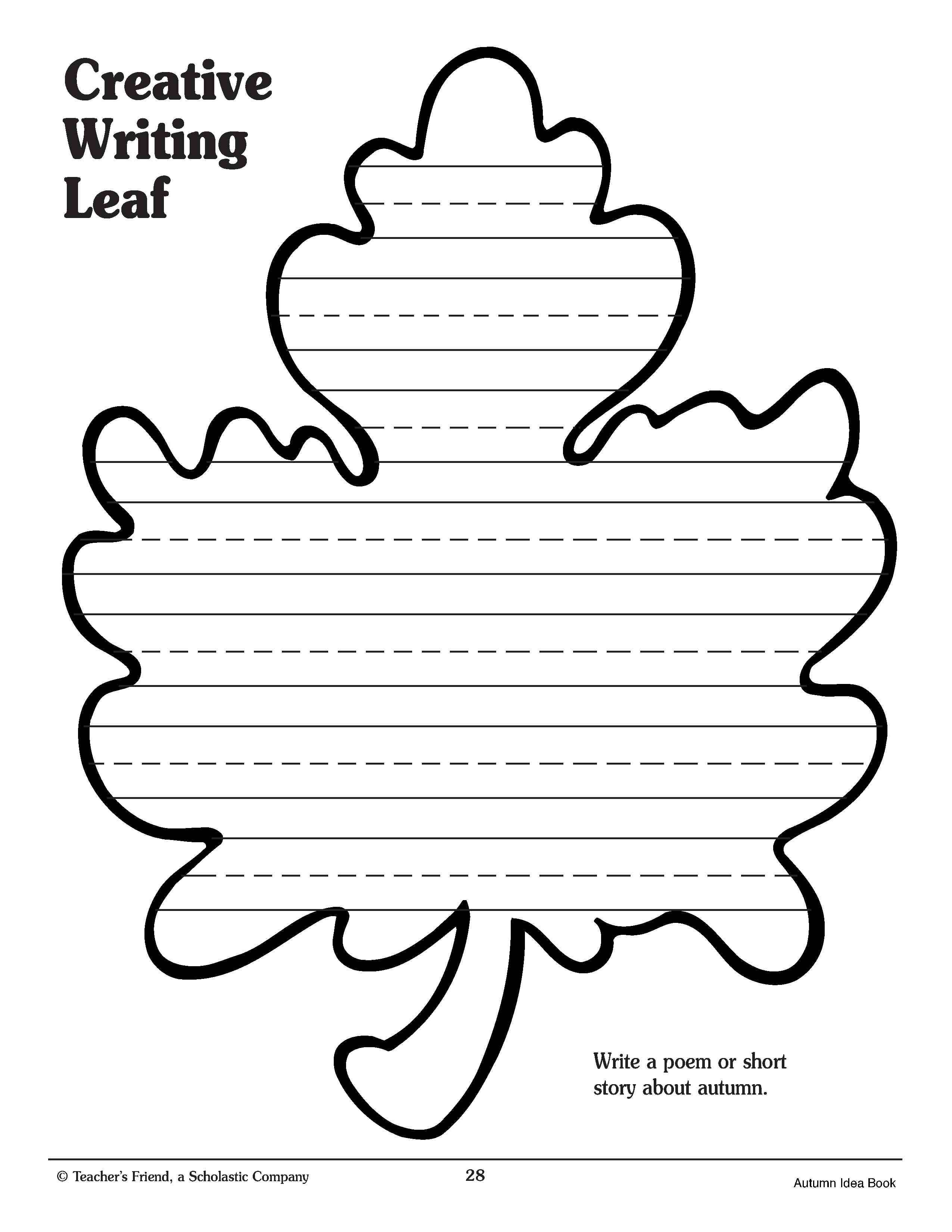 Leaf Writing Template With Lines Printable Printable Templates