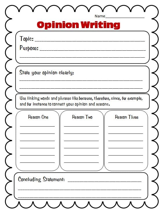 Informational writing for kids outline