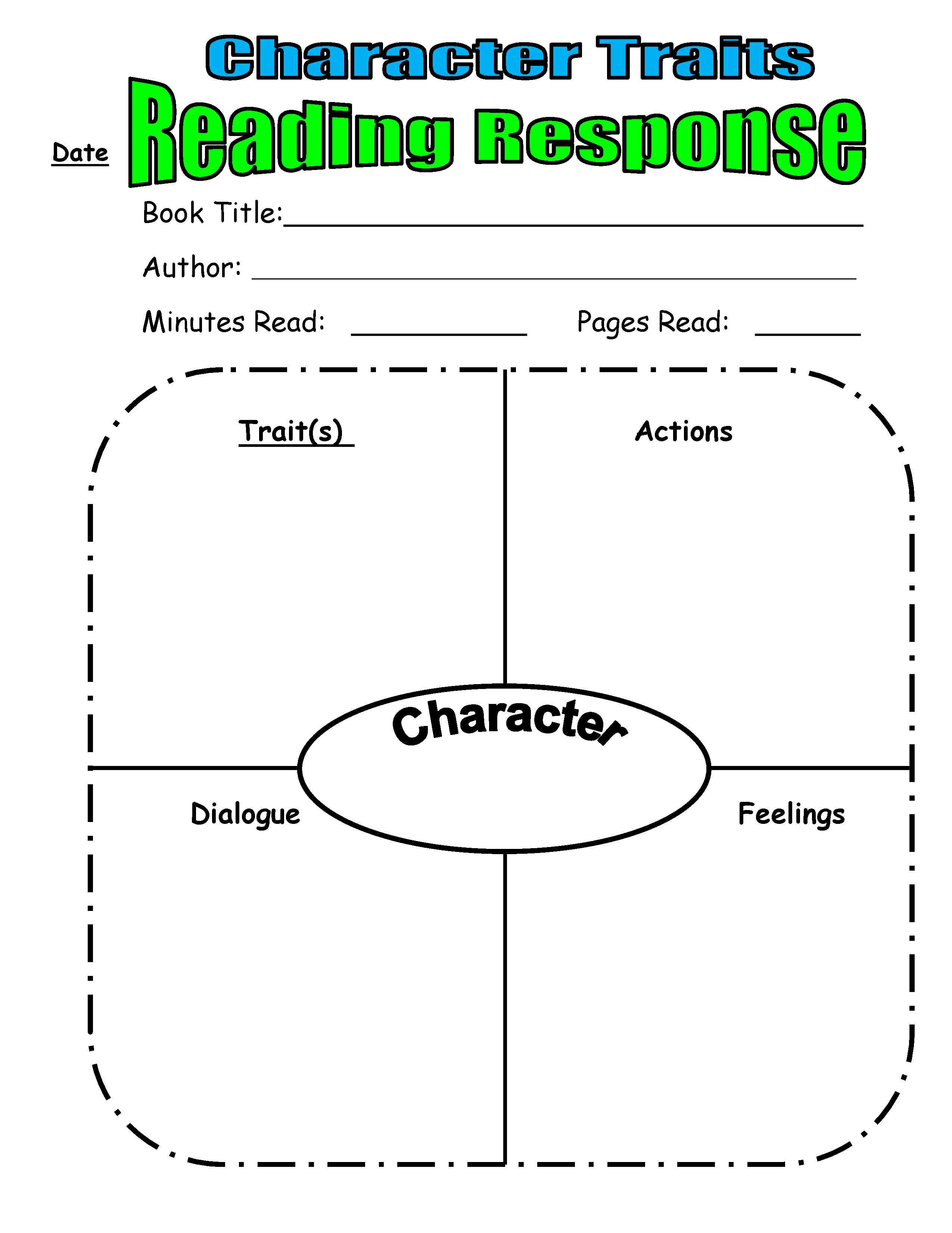 Character Trait Chart Pdf