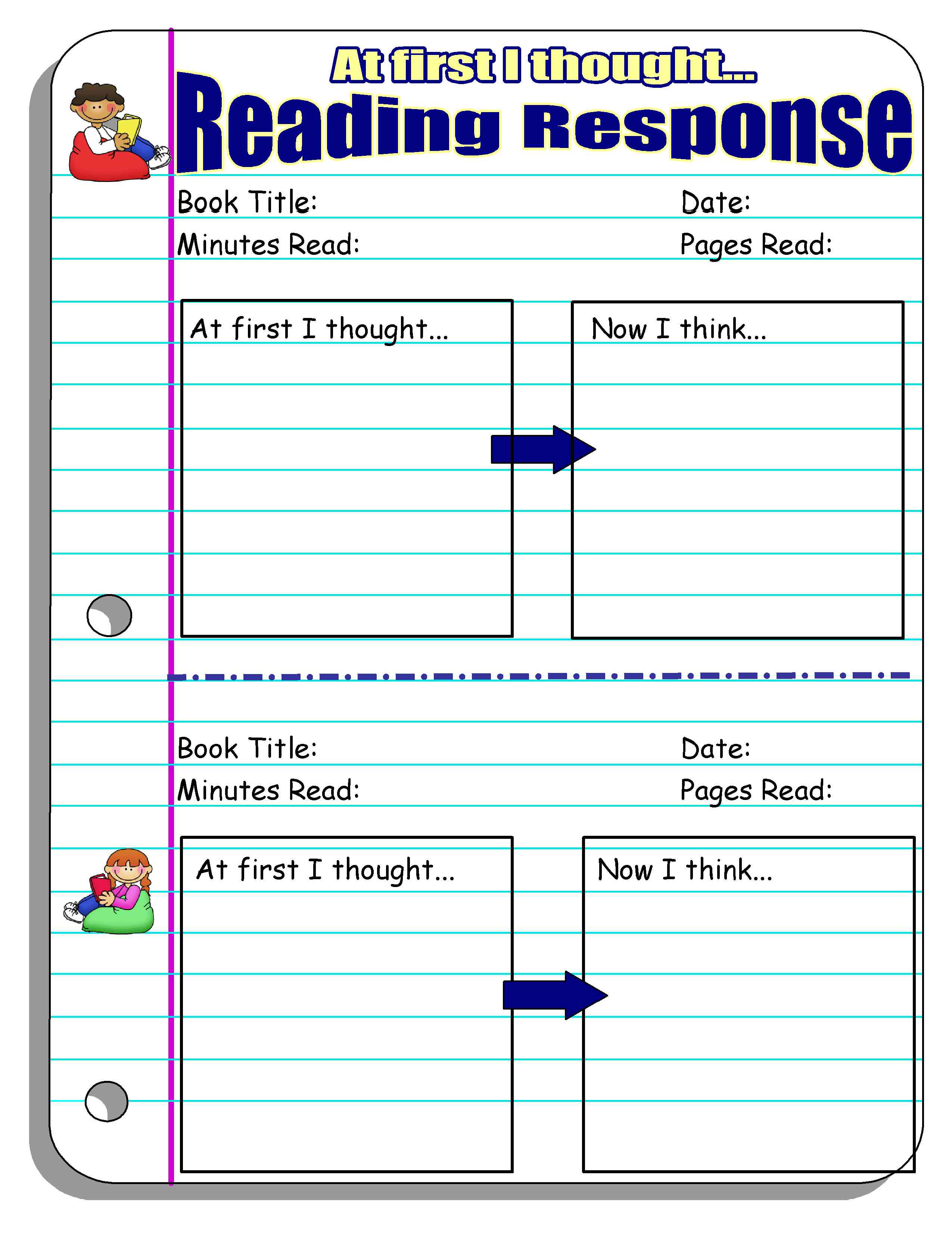 Word Starters for Reader Response Essays and Publications