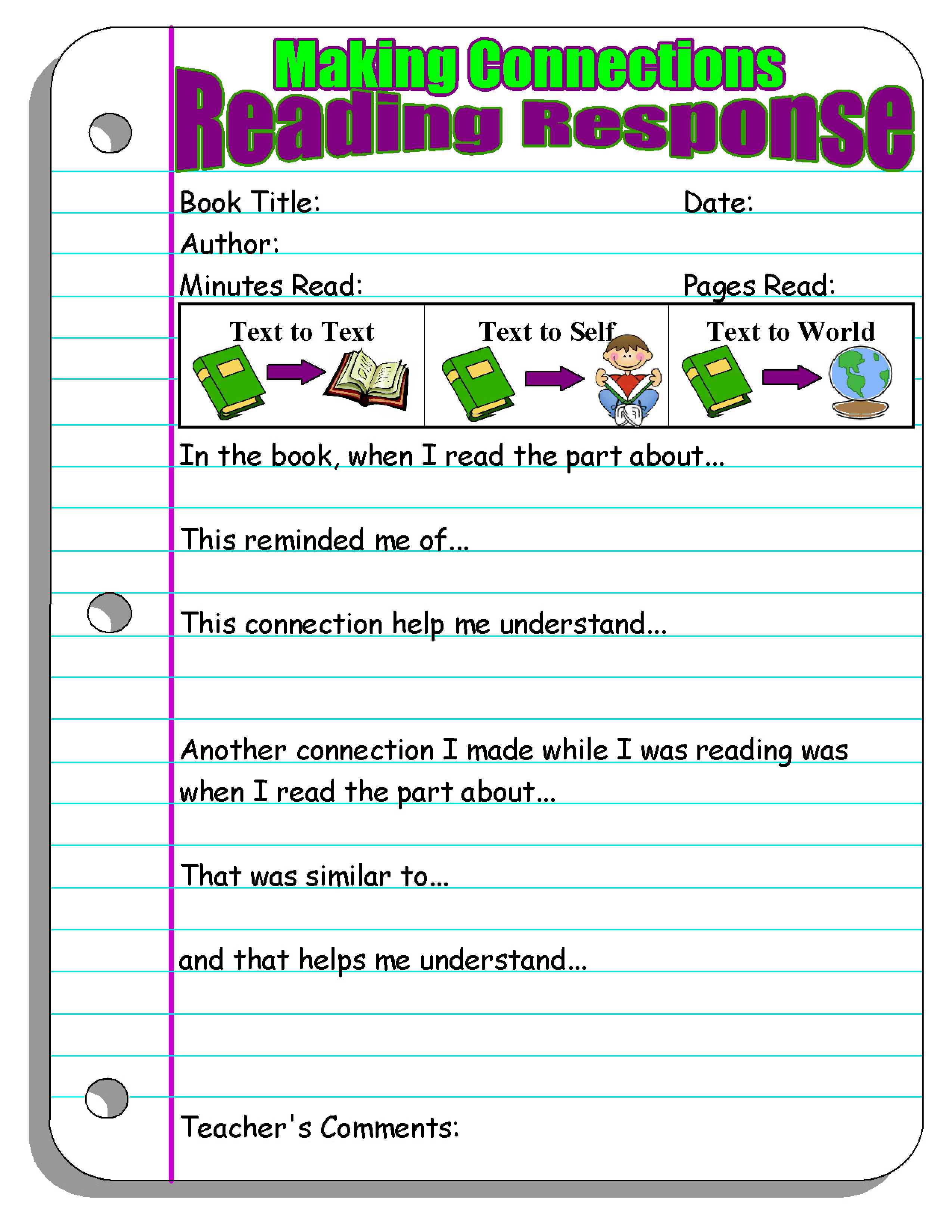 Reading Response Forms and Graphic Organizers | Scholastic