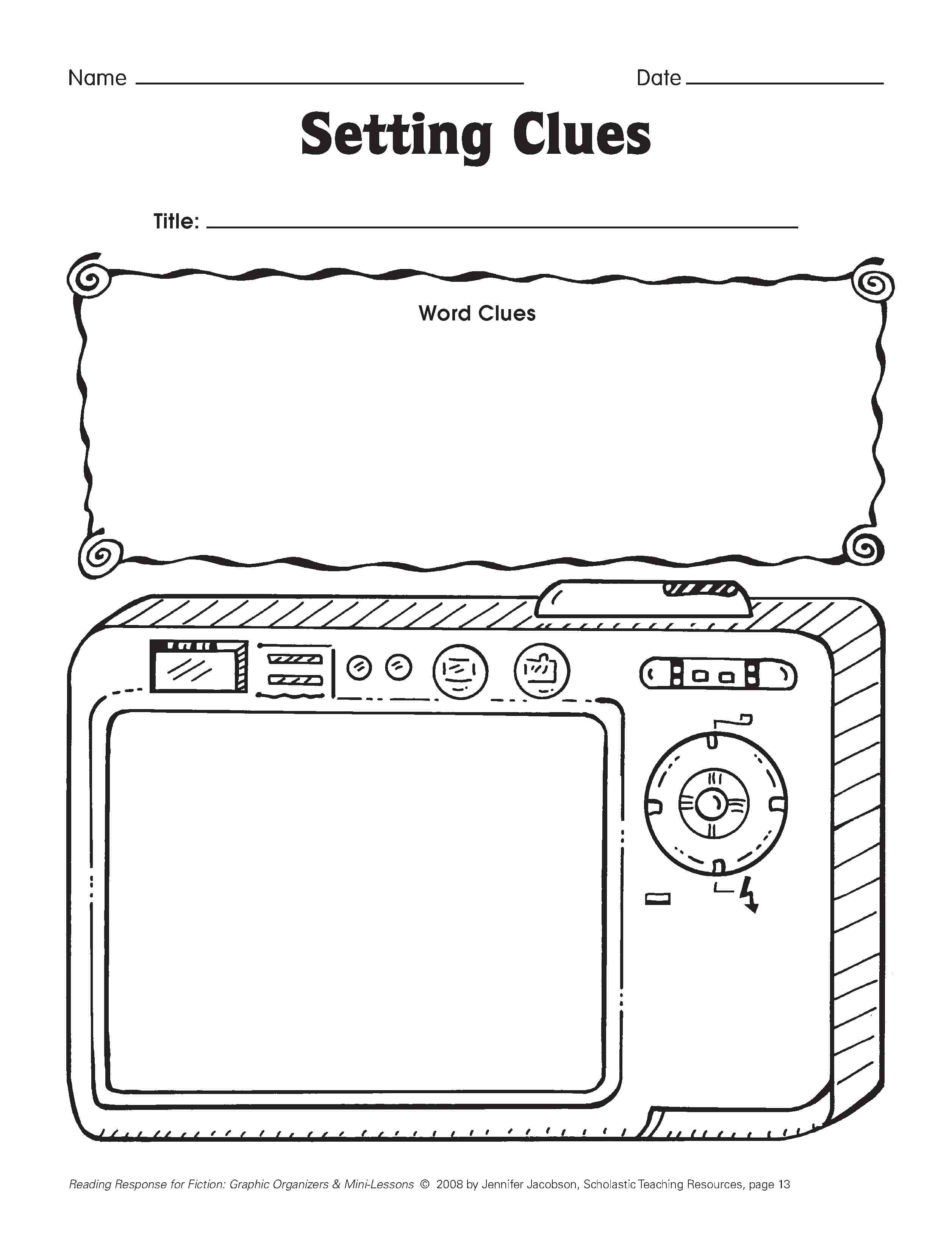 Fourth grade writing prompts response to literature graphic organizer