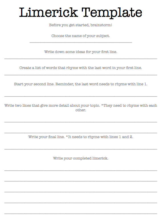 Limerick Writing: Appreciating Literature | Scholastic