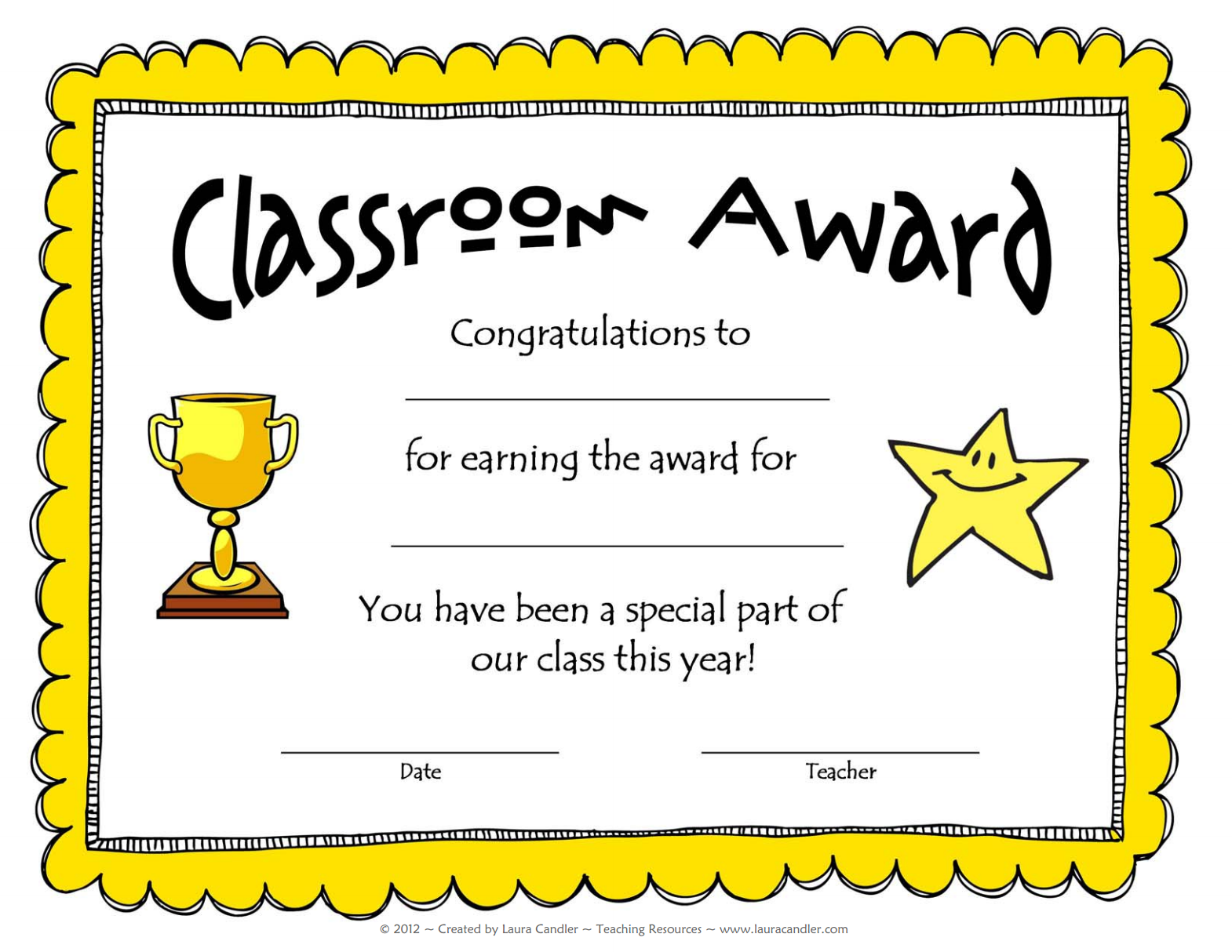 Free Printable Class Awards