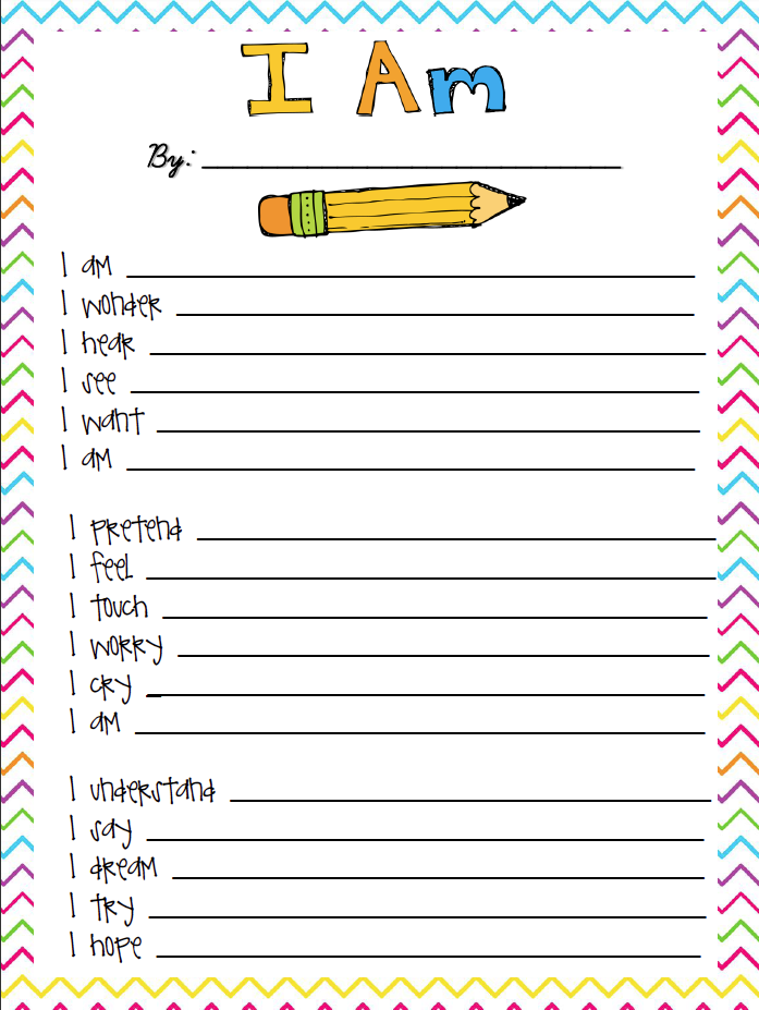 Identity Chart Graphic Organizer