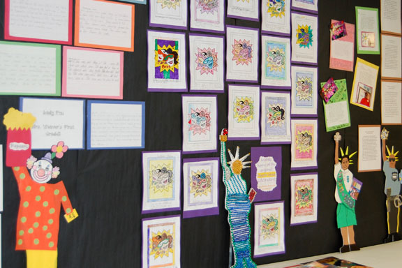 Describing a funfair scene picture