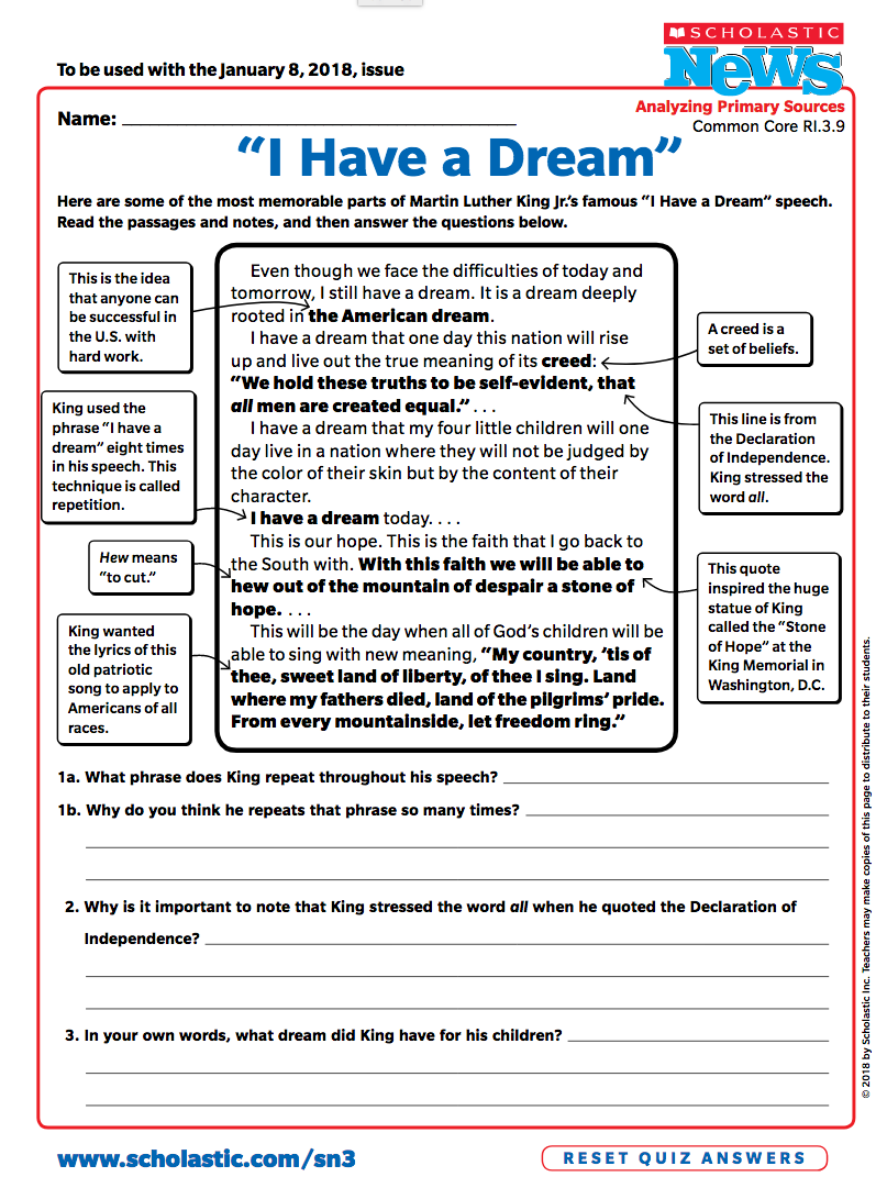 i have a dream speech worksheet pdf i have a dream speech worksheet pdf