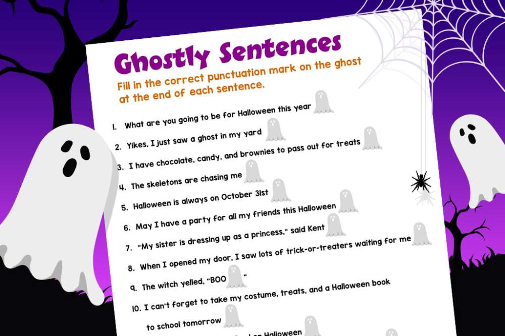 Boo Practice Punctuation With This Ghostly Printable
