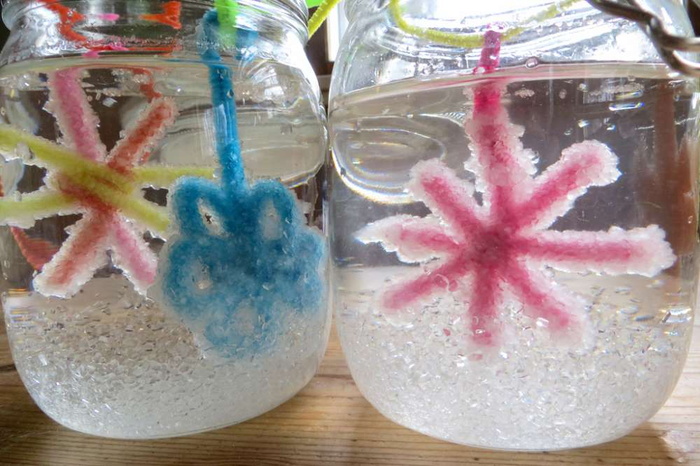How to Make Crystal Snowflake Ornaments With Your Kids