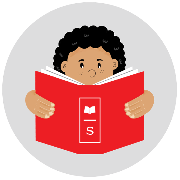 Illustration of a boy reading