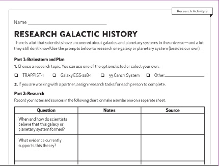 Research Galactic History