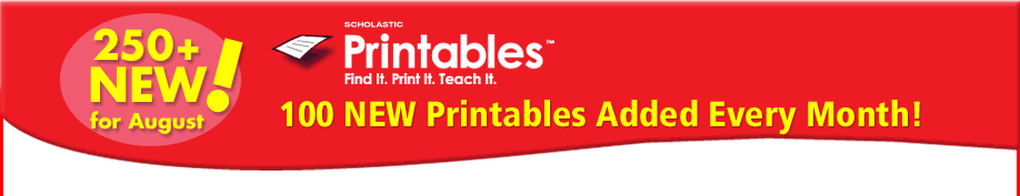 : 250+ New For August! Printables Logo 100 NEW Printables Added Every Month