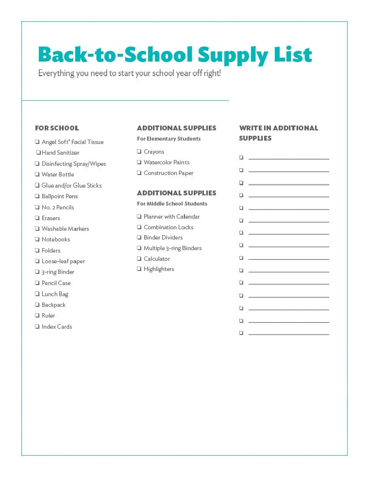 Angelsoft SupplyList school