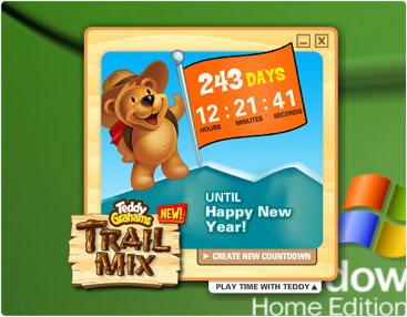 screenshot: Teddy Grahams Countdown
